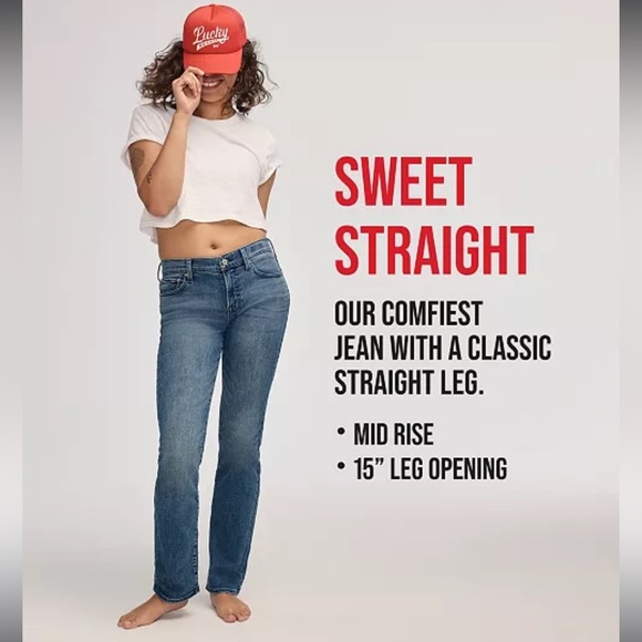NWT Lucky Brand Women's Sweet Straight Leg Jeans Size 4/27A